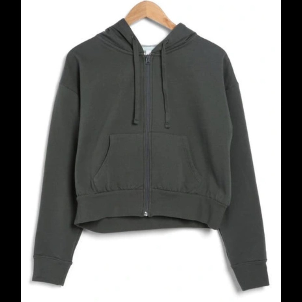 Z By Zella Day Out Zip Hoodie in Green Urban Size Large